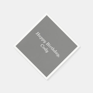 Serviette En Papier Le gris a personnalisé toutes les serviettes