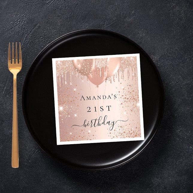 Serviette En Papier Le Jour de la Rose dorée (Créateur téléchargé)