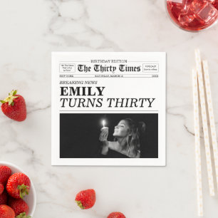 Serviette En Papier Le journal Thirty Times 30e anniversaire
