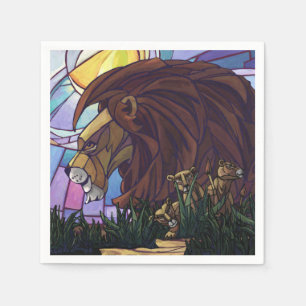 Serviette En Papier Le Lion du Roi et les Cubs