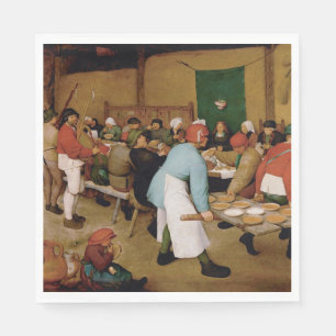 Serviette En Papier Le Mariage paysan par Pieter Bruegel l'Ancien