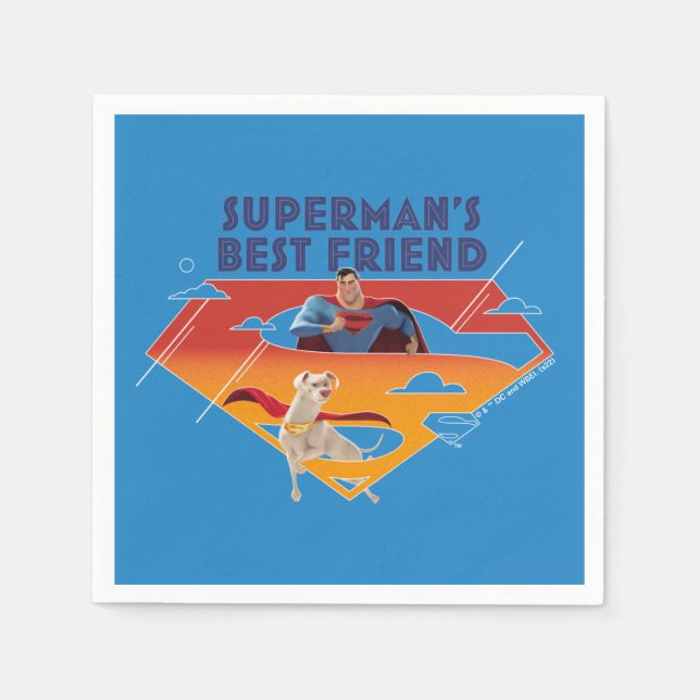 Serviette En Papier Le meilleur ami de Superman (Devant)