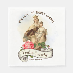 Serviette En Papier Le Mont Carmel, Jésus catholique religieux scapul