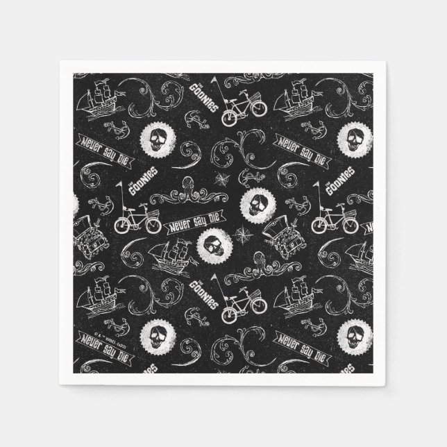 Serviette En Papier Le Motif des icônes de Goonies (Devant)