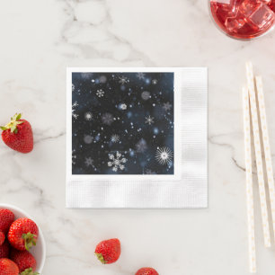 Serviette En Papier Le Noël de SlipperyJoe, hiver magique paisible