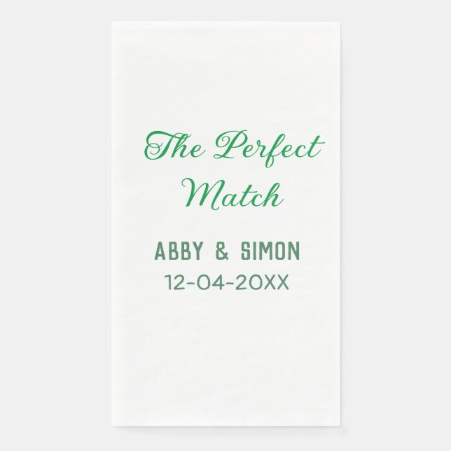 Serviette En Papier Le parfait match ajoute nom de couple date texture (Devant)