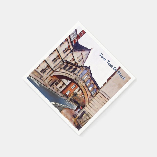 Serviette En Papier Le Pont des Soupirs - Oxford (Coin)