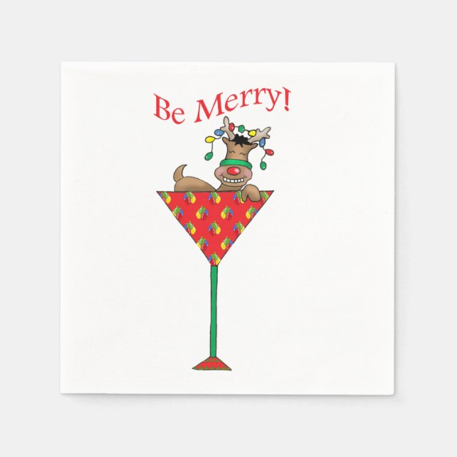 Serviette En Papier Le renne de Tipsy-tini (Devant)