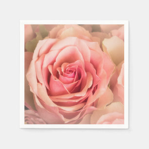 Serviette En Papier Le rose mou rougissent