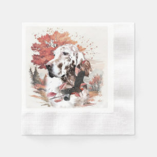 Serviette En Papier Le Setter anglais, la chasse à la passion