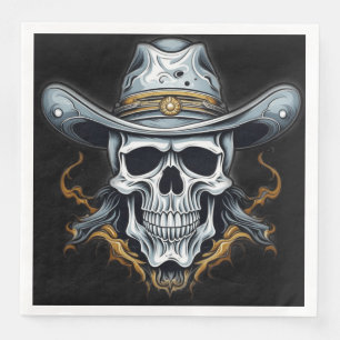 Serviette En Papier Le squelette cowboy