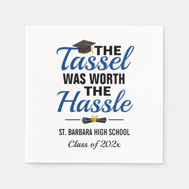 Serviette En Papier Le Tassel Vaut La Diplôme Hassle (Devant)