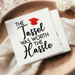 Serviette En Papier Le Tassel Vaut La Fête De La Graduation Hassle