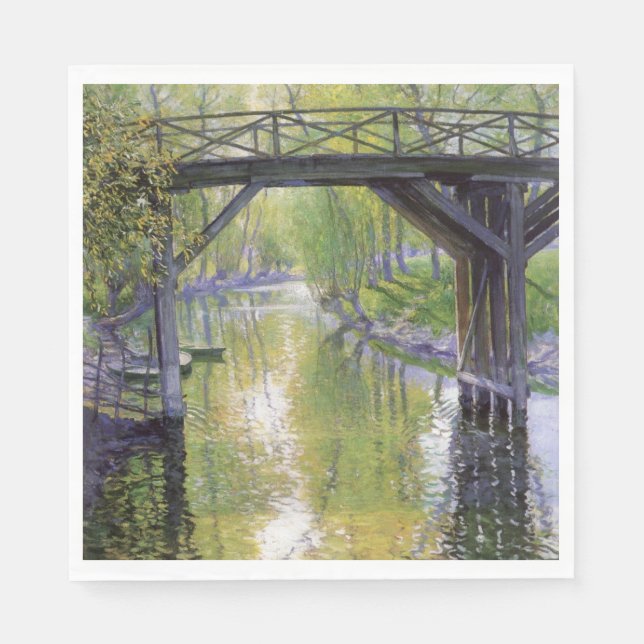 Serviette En Papier Le Vieux Pont (par Guy Rose) (Devant)