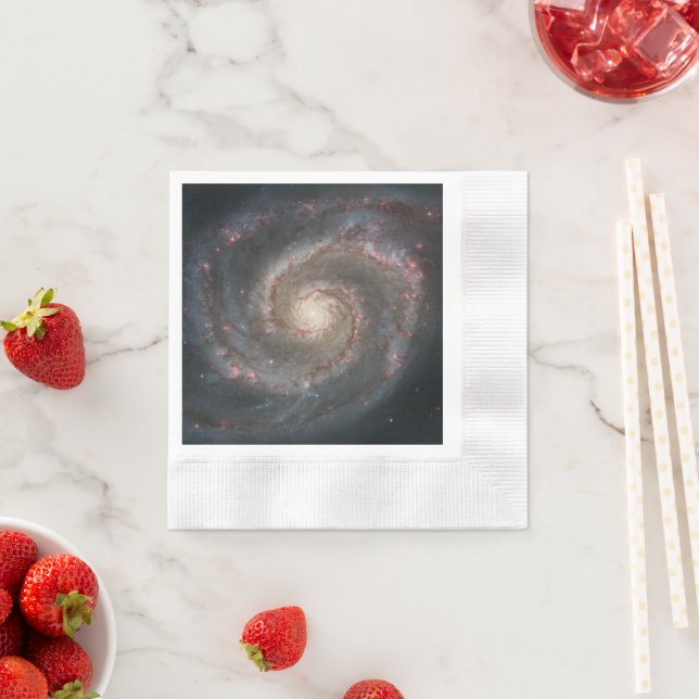 Serviette En Papier Le Whirlpool Galaxy M51 & Companion dans l'espace (En situation)