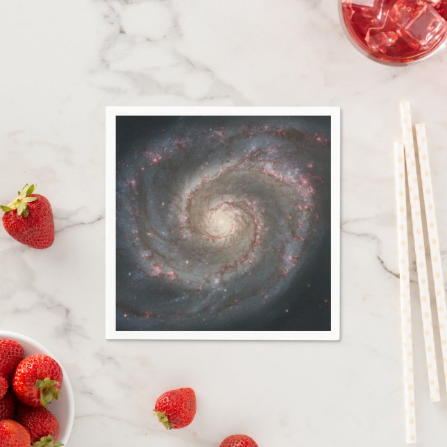 Serviette En Papier Le Whirlpool Galaxy M51 & Companion dans l'espace (En situation)