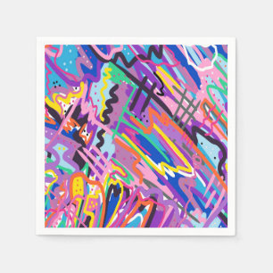 Serviette En Papier Lecture couleur Impression Abstraite