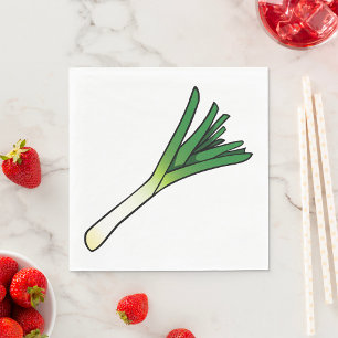 Serviette En Papier Légumes de poireau