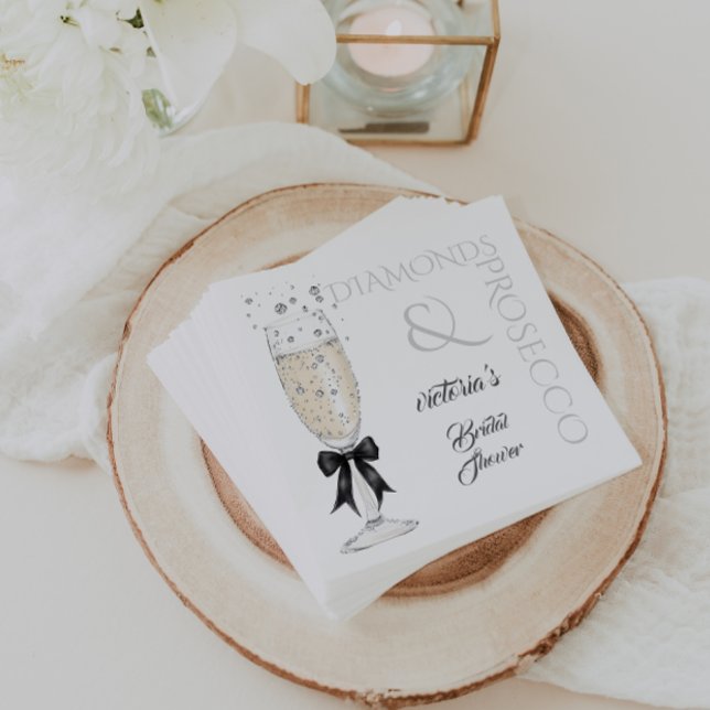Serviette En Papier L'élégante douche de mariée au verre à arc  (Créateur téléchargé)