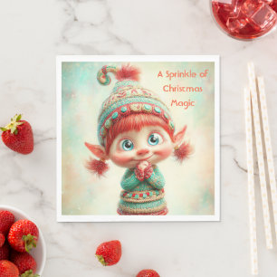Serviette En Papier L'Elfe Enchanté Noël au Pôle Nord