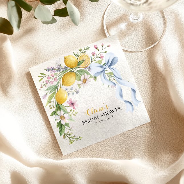 Serviette En Papier Lemon Bridal Shower Party Napkins  (Créateur téléchargé)