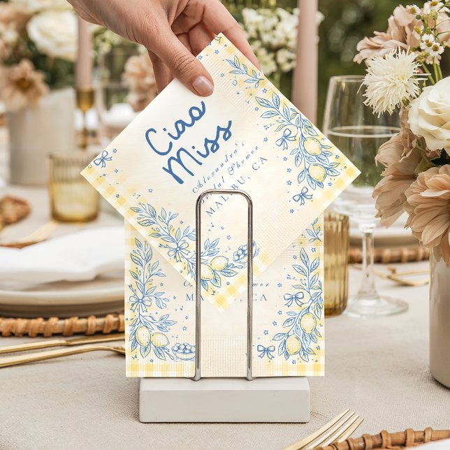 Serviette En Papier Lemon Olive Ciao Miss Bridal Shower (Créateur téléchargé)
