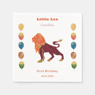 Serviette En Papier Léo Zodiaque Ballons de 1er Anniversaire & Artisti