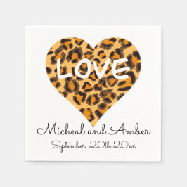 Serviette En Papier Leopard motif - Love Napkins