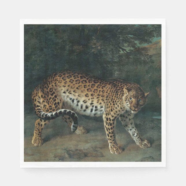 Serviette En Papier Leopardess (par Jean-Baptiste Oudry) (Devant)