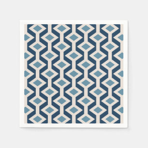 Serviette En Papier L'ère atomique a inspiré le motif géométrique