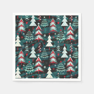 Serviette En Papier Les arbres de Noël.