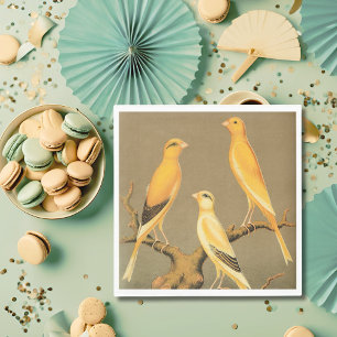 SERVIETTE EN PAPIER LES CANARIES DE YORKSHIRE