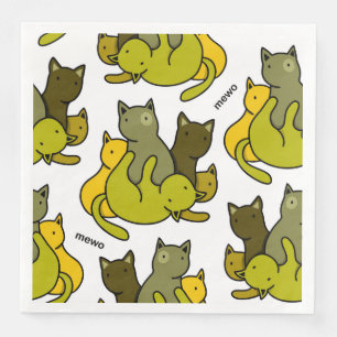 Serviette En Papier Les chatons d'olive