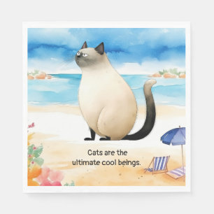 Serviette En Papier Les chats sont les êtres cool ultimes
