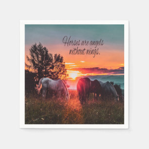 Serviette En Papier Les chevaux sont des anges sans ailes