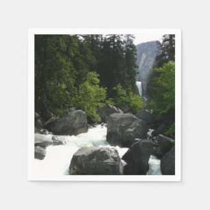 Serviette En Papier Les chutes Vernal au loin à Yosemite