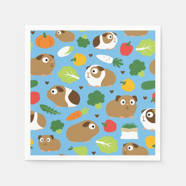 Serviette En Papier Les Cochons De Guinée Et Leurs Traitements (Devant)