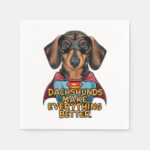 Serviette En Papier Les Dachshunds rendent tout meilleur