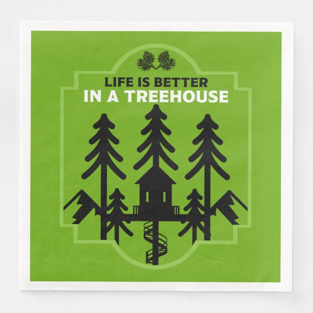 Serviette En Papier Les Enfants De Treehouse Retournent À L'École (Devant)