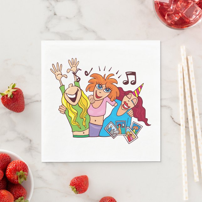 Serviette En Papier Les femmes font la fête (Créateur téléchargé)