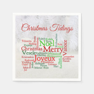 Serviette En Papier Les Fêtes De Noël Dans Le Monde Entier