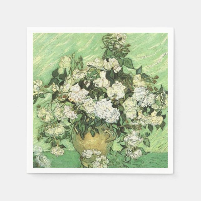Serviette En Papier Les fleurs de Van Gogh dans Vase (Devant)