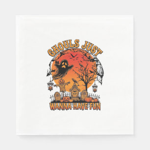 Serviette En Papier Les goules veulent juste s'amuser Halloween Spooky