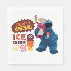 Serviette En Papier Les gourmands de Monster   Spécial d'aujourd'hui