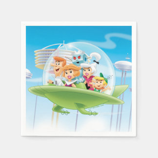 Serviette En Papier Les Jetsons | La Voiture Volante Familiale