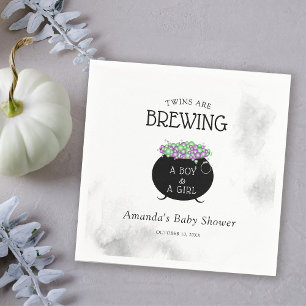 Serviette En Papier Les jumeaux brassent le Baby shower Halloween