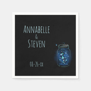Serviette En Papier Les lucioles à Mason Jar Mariage personnalisé