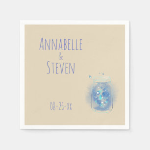 Serviette En Papier Les lucioles en bocal Mariage personnalisé