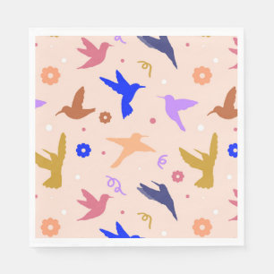 Serviette En Papier Les oiseaux dans l'air