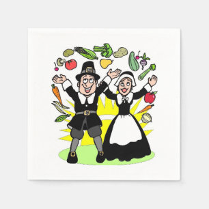 Serviette En Papier Les pèlerins de Thanksgiving